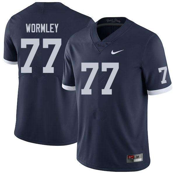 Men #77 Sal Wormley Penn State Nittany Lions College Football Jerseys Sale-Retro